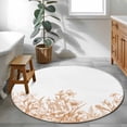 thumbnail image 3 of Round Rugs 3Ft, Orange Spring Floral Round Area Rug Washable Indoor Throw Carpet, Watercolor Botanical Summer Vintage Small Non Slip Circle Rug for Bedroom Living Room Home Decor Aesthetic, 3 of 8