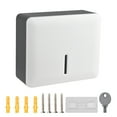 thumbnail image 2 of Wall Mount Paper Towel Dispenser Multifold Hand Towel Tissue Holder with Key Lock for Bathroom Kitchen Bedroom, 2 of 7