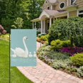thumbnail image 2 of Yayeee Garden Flag 28" x 40" Double Sided Outdoor Yard Lawn Holiday Decorations, White Cartoon Swan, 2 of 6