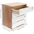 thumbnail image 3 of 4-Drawers Desk Storage Box with Lock, Desktop Wooden Storage Organizer, Wood Storage Shelf Rack, Night Stand Table Organizer, Stackable Wooden Tool Box for Home Office, 3 of 9