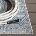 thumbnail image 6 of SAFAVIEH Courtyard Altan Geometric Indoor/Outdoor Area Rug, Light Grey/Aqua, 4' x 5'7", 6 of 16