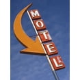 thumbnail image 2 of Ross, Nancy ,  Steve 12x14 Gold Ornate Wood Framed with Double Matting Museum Art Print Titled - Washington, Cle Elum Detail of plain motel sign, 2 of 4