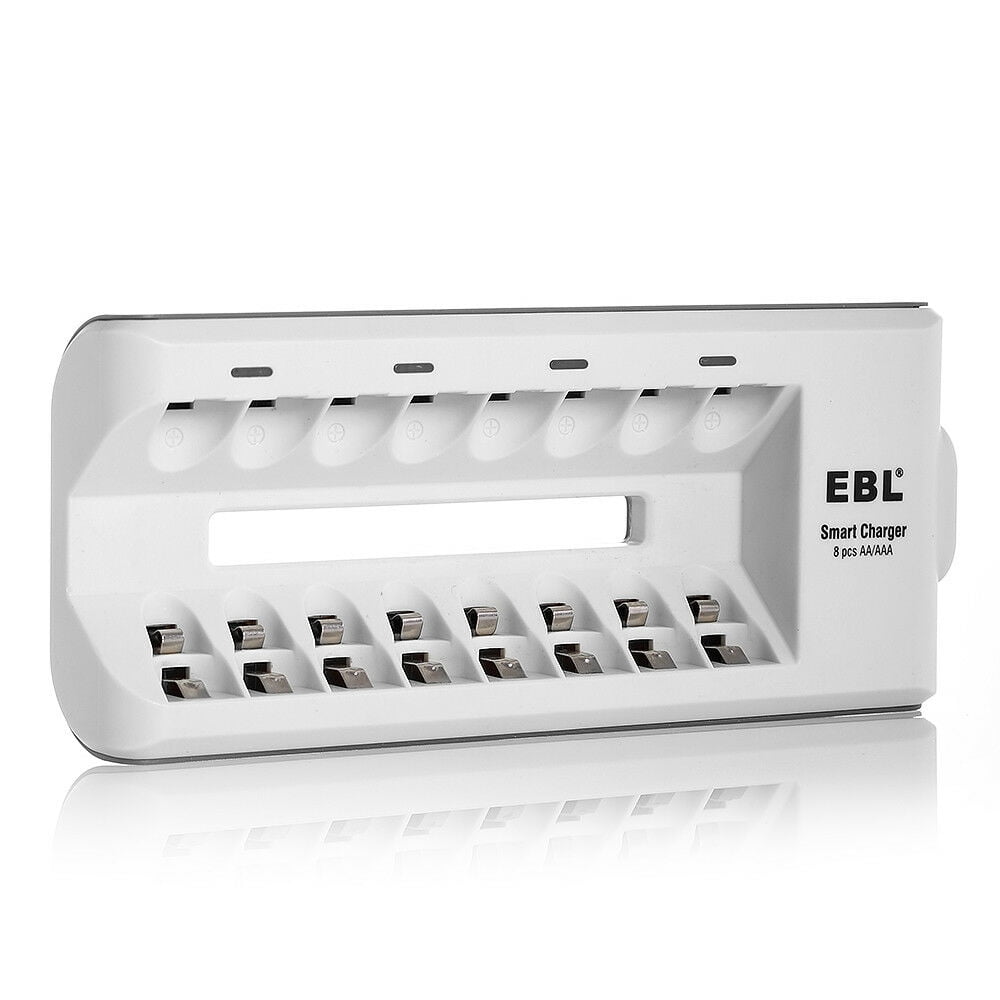 EBL Rechargeable AAA Batteries 12-Packs (ProCyco 1100mAh) with AA AAA Smart Battery Charger