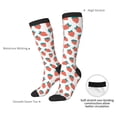 thumbnail image 4 of Disketp Strawberries Print Unisex Contrast Color Stockings Lightweight Breathable Ventilation Ankle Contrast Color Stockings, Contrast Color Stockings for Daily, 4 of 6
