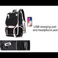 thumbnail image 3 of yingyy Backpack Unisex Laptop Printed Pattern Fashionable Schoolbag Air Cushion Straps Lichee Pattern for Zipper Bag Travel School Boy Pink, 3 of 6