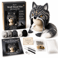 thumbnail image 2 of Fantasy Hood Hat DIY Crochet Kit Series, Animal Hood Hat Crochet Kit with Yarn, Hook and Step-by-Step Guide for Beginner Adults, Halloween Festival Craft Gift, 2 of 6