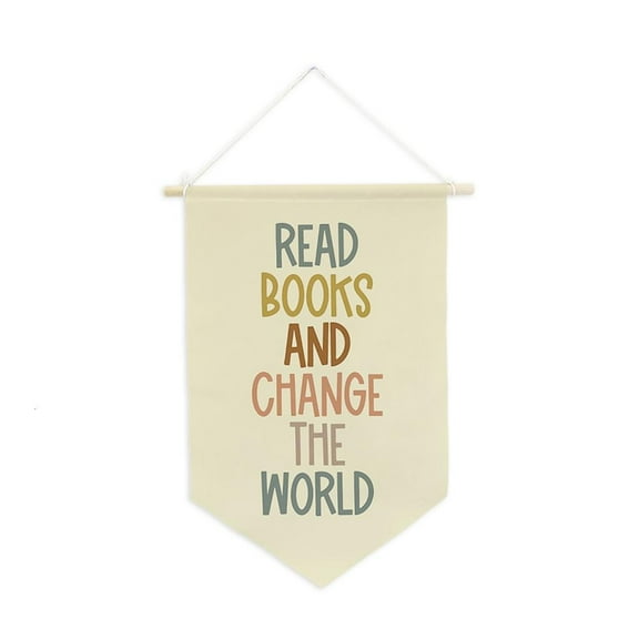 YIEMEEN Reading and Growth Banners Pennant Flag for Home Office or Study Room Decoration