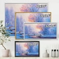 thumbnail image 4 of Designart 'Winter Landscape With A Bridge and A River' Lake House Framed Canvas Wall Art Print, 4 of 5