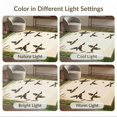 thumbnail image 7 of ODIKA 9'x12' Washable Area Rug Green Duck Hunting Design Vintage Mallard Motif with Cattail Reeds for Great Room, Indoor Concept, Large Living Low Pile, Flatwoven, 7 of 7