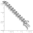 thumbnail image 3 of 925 Sterling Silver Diamond Chain Tennis Bracelet Adda Hug Kiss, 3 of 8