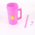 thumbnail image 4 of MAINSTAYS GOBELET EN PLASTIQUE À DOUBLE PAROI ROSE AVEC POIGNÉE ET PAILLE – 946 ML, 4 of 5