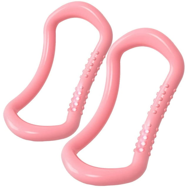 2 Pack Yoga Ring Pilates Exercise Fitness Rings Magic Circle Neck Equipment Accessories for Back Shoulder Leg Arm Thigh Pain Home Workouts Gym Tools