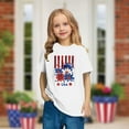 thumbnail image 2 of Jinhomg Holiday Shirts for Kids America Flag Graphic Patriotic Tees 4th of July Short Sleeve Crew Neck Tops 2025 Boys Girls Parade Street T-Shirts White 5 Years, 2 of 9