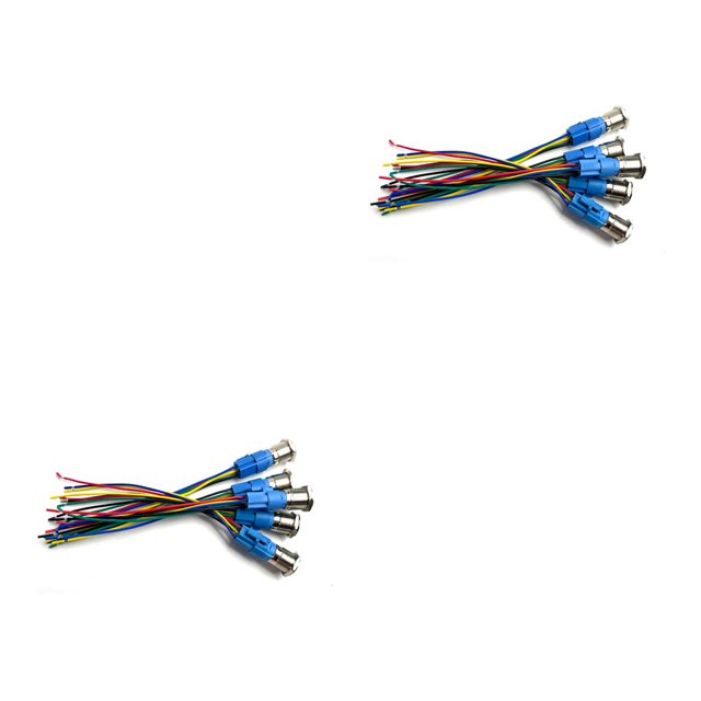 Seitruly Interruptor de botón automático de acero inoxidable de 5 piezas, interruptores anticorrosivos impermeables redondos desmontables de Azul 2piezas