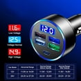 thumbnail image 3 of Universal USB & Type-C PD Car Auxiliary Power Fast LED Mobile Charger Adapter, 3 of 6