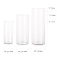 thumbnail image 6 of Sziqiqi Glass Cylinder Vases Set of 3 Clear Hurricane Vases for Centerpieces Cylinder Candle Holders for Table Centerpiece Glass Candle Cylinders Decorative Wedding Flower Vase, 6''+7.8''+10'', 6 of 7