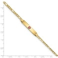 thumbnail image 3 of 14K Yellow Gold bracelet Medical Figaro Alert Red 8 in 5.5 mm 4.5, 3 of 3