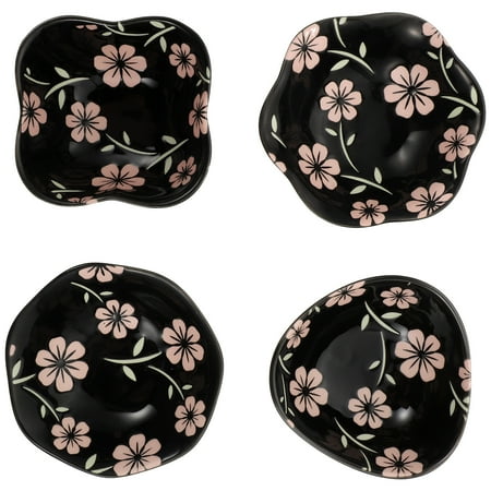 

4Pcs Ceramic Sauce Dishes Sauce Plates Ceramic Condiment Plates Fruit Discs