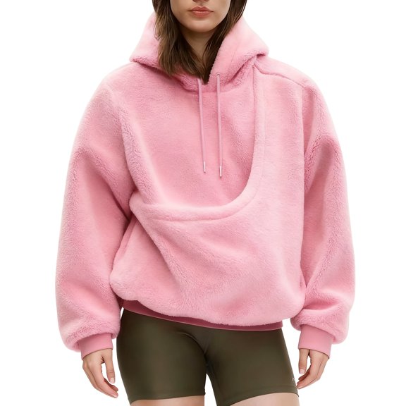 Womens Hoodie Casual Winter Warm Cat Mom Hooded Funny Fashion Sweatshirt for Women Pink M