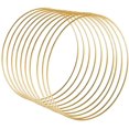 thumbnail image 1 of 10 piezas de anillos de macramé de anillo de metal dorado de 20 cm, corona de anillos de aros florales para atrapasueños, decoración de boda con corona de aro floral y manualidades de bricolaje Ofspeizc LL-2389, 1 of 6