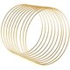 thumbnail image 1 of 10 piezas 20 cm anillo de metal dorado anillos de macramé aros florales anillos corona para atrapasueños, corona de aro floral decoración de boda y manualidades DIY Adepaton LL-2389, 1 of 6