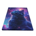 thumbnail image 2 of 12x16 inch Canvas For Pictures Cat Gazing Up At Starry Sky,Farmhouse Bathroom,Yard,Cat'S Nest Painting Wall Art Decor,Gift For Cat Enthusiast,Enchanting Cat & Starry Sky Modern Art Paintings, 2 of 6