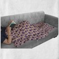 thumbnail image 6 of Purple Soft Flannel Fleece Blanket, Victorian Influences on Purple Flower Arrangement Ancestral Blooming Nature Motifs, Cozy Plush for Indoor and Outdoor Use, 60" x 80", Beige Plum, by Ambesonne, 6 of 6