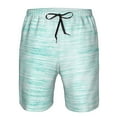 thumbnail image 4 of Kll Blue Bright Men'S Casual Summer Beach Shorts Hawaiian Shorts With Pockets-X-Large, 4 of 9