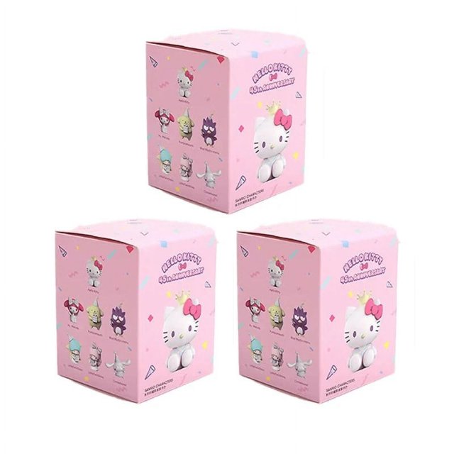 Caja ciega MINISO Sanrio auténtica, decoración de Hello Kitty, muñeca My Melody, modelo Kawaii, decoración de coche interior de escritorio, regalo para niños
