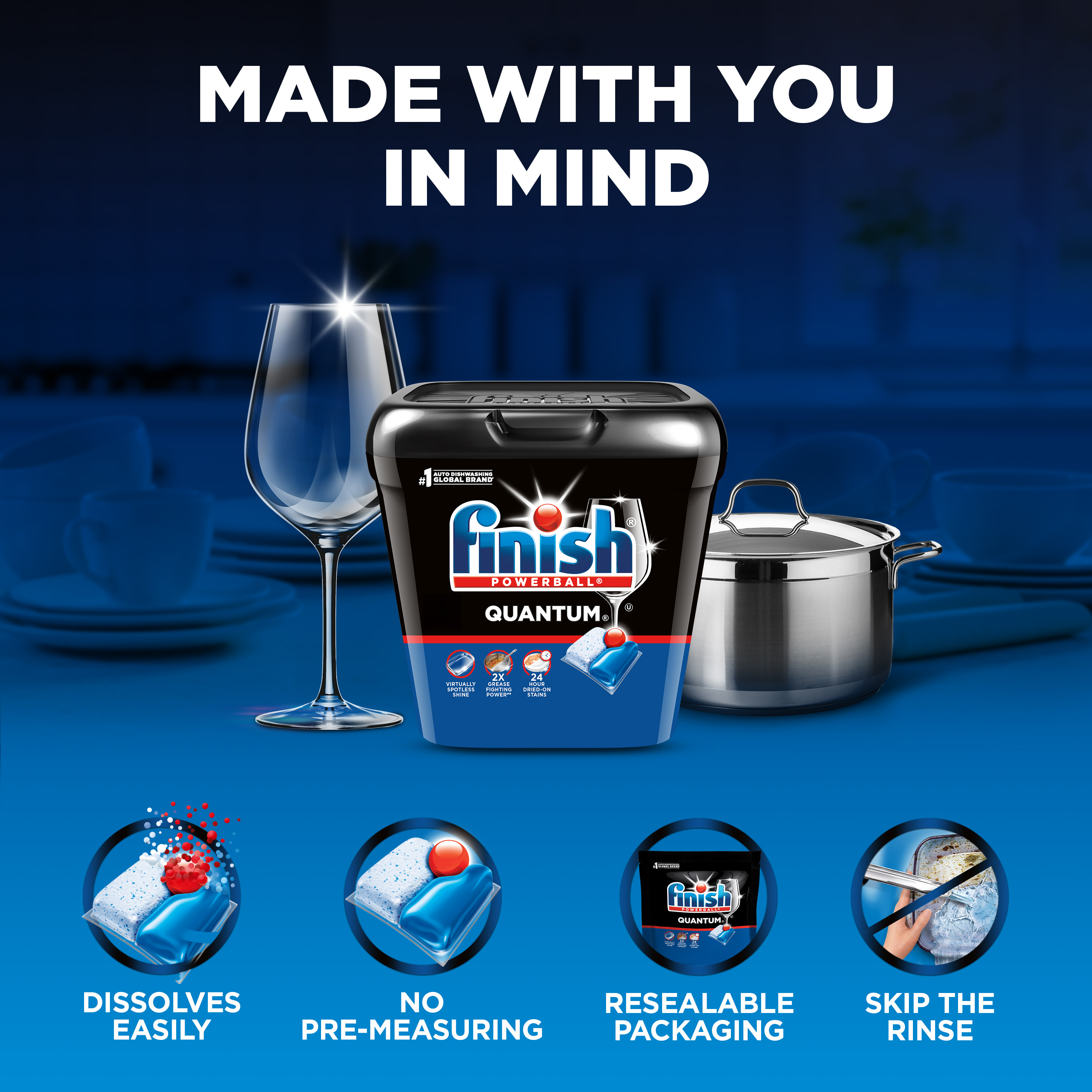 Finish Quantum Dishwasher Pods, 45 Count photo 5