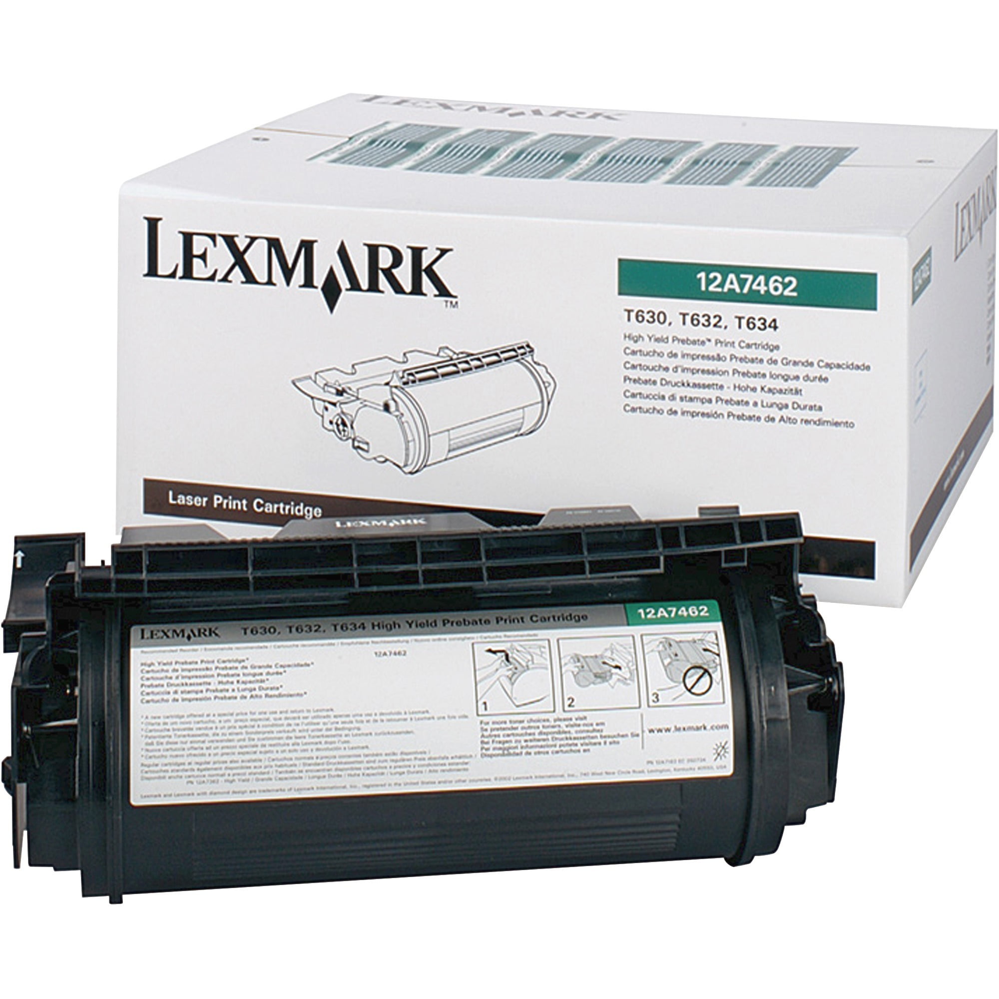 Lexmark, LEX12A7460, T630/632/634 Toner Cartridge, 1 Each - Walmart.com