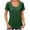 Green, variant on ATOYSOY Women's Cotton Lined Business Tees Loose Dressy Tunic Shirts Square Neck Pleated Blouses Summer Holiday Short Sleeve Tops Button Cute Pullovers Casual Fashion Black L