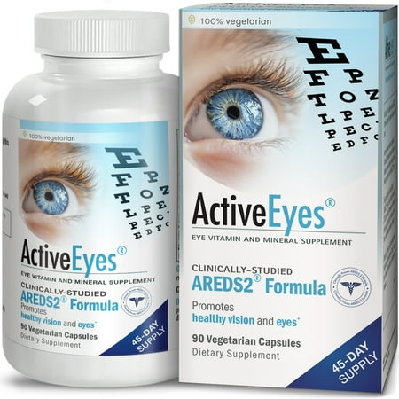 Bronson ActiveEyes AREDS 2 Eye Vitamin & Mineral Supplement, 90 Capsules, (45 Day (Best Supplements For Eye Health)