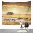 thumbnail image 2 of UFAEZU Sunset Safari Bush Desert Wall Art Hanging Tapestry Home Decor for Living Room Bedroom Dorm 60x80 inch, 2 of 2