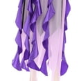 thumbnail image 5 of Haitryli Twisted Witch Villain Adult Costume Long Sleeve Cascading Ruffle Mermaid Dress Halloween Purple S, 5 of 8