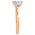 thumbnail image 2 of GEMOUR Rose Gold Plated Sterling Silver 2 ct Princess Cut Cubic Zirconia Solitaire Ring, Size 10, 2 of 4