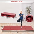 thumbnail image 6 of CL.HPAHKL Folding Gymnastics Mat 4'x8', Extra Thick High Density Tumbling Mat with Carrying Handles, Portable Lightweight Gym Mat Cheer Mat for Kids Adults Home Exercise Yoga Aerobics Fitness, 6 of 8