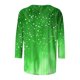 thumbnail image 4 of Vestido Corto para las Mujeres Cuello Redondo Manga Corta Impresa Suéter, Moda Casual Estilo Línea, 4 of 5