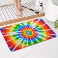 thumbnail image 4 of Rainbow Tie Dye Sunburst Bathroom Rugs Mat,Non Slip Microfiber Bathroom Rug,Rubber Backing,Soft Bathroom Mats for Bathroom Floor,Tub and Shower,17x27in(43x68cm), 4 of 5