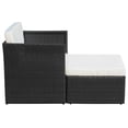 thumbnail image 5 of vidaXL Garden Chair with Stool Poly Rattan Black, 5 of 5