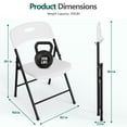 thumbnail image 2 of HOUSNIFLEX 4 Pack Portable Plastic Folding Chair with Back Support, Heavy Duty Steel Frame, Indoor Outdoor for Party Wedding Office Patio, White, 2 of 7