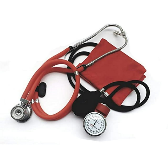 Kit Baumanómetro Aneroide Estetoscopio Rappaport Rojo Homecare Homecare 2400-ROJ