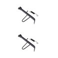 thumbnail image 1 of Transemion Metal Motorcycle Kickstand Side Support Easy Installation Iron-made Durable Strong Load-bearing black 17cm 2Set, 1 of 6