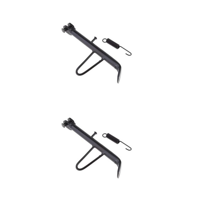 Justharion Black Wear-resistant Motorcycle Side Stand Sturdy Construction High-strength Support Strong black 17cm 2Set