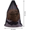 thumbnail image 2 of 2 Pack, 36 x 24 Inches Mesh Laundry Bag Heavy Duty Drawstring Bag, Factories, College, Dorm, Travel and Apartment Dwellers（Black）, 2 of 6