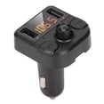 thumbnail image 3 of Cargador de coche multifunción LED con Bluetooth 5.0, transmisor FM, llamadas manos libres, reproductor MP3, doble USB, carga rápida, 3 of 14