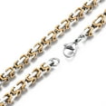 thumbnail image 3 of 1pc Ion Plating(IP) Two Tone 201 Stainless Steel Chain Bracelets Nickel Free golden 8-1/2 inch(21.5cm), 3 of 3