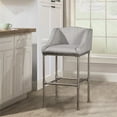 thumbnail image 6 of Home Square 30" Upholstered Bar Stool in Textured Silver and Gray - Set of 2, 6 of 6