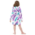 thumbnail image 7 of FORMRS Niños Bathrobe Unisex Hooded Robe Soft Plush Pajamas Sleepwear, Size 2-3T, Purple Drawing, 7 of 7