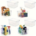 thumbnail image 2 of CUITING [Clear Plastic Storage Bins] 4/8/12pcs Clear Plastic Storage Bins - Pantry Organizers and Storage Containers for Fridge  Kitchen  Medicine Cabinet  Bathroom Under Sink  and Freeze, 2 of 6